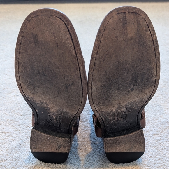 Frye Phillip Harness Short Boot Cognac Leather Ankle Zip Women's Size 9 - Picture 7 of 7